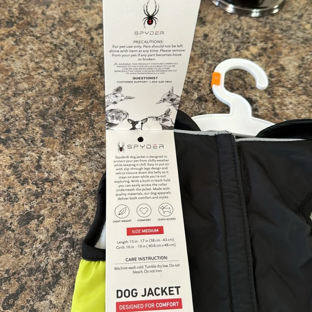 Spyder Dog Jacket size M